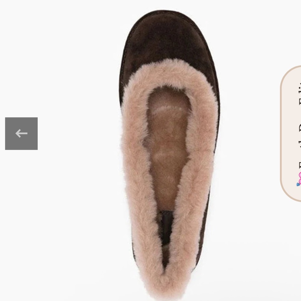 UGG Chestnut Suede Shearling-Lined Slip-On Slippers